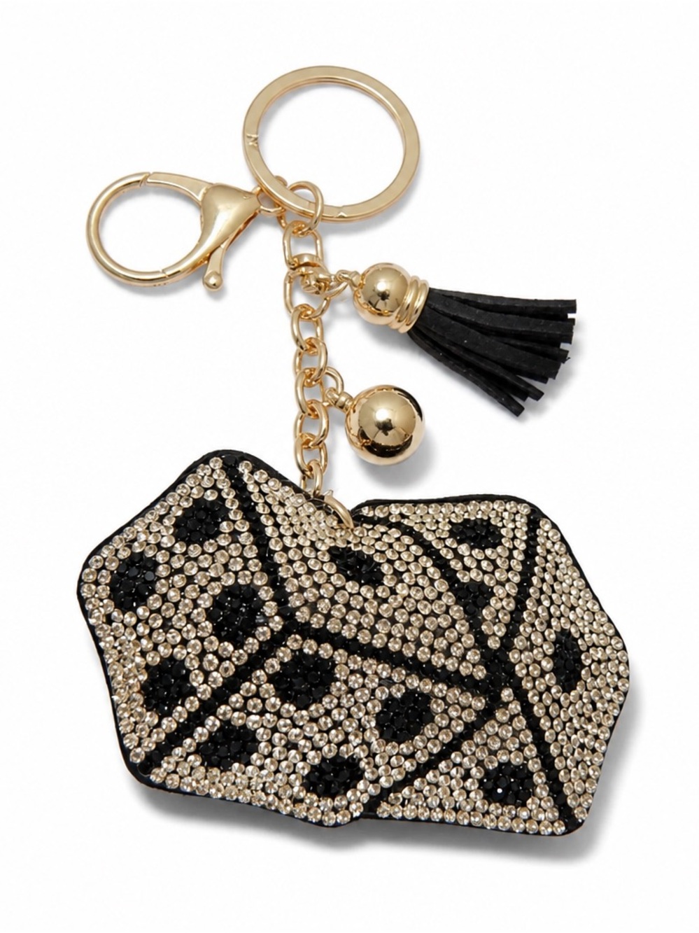 Rhinestone Dice Keyring bag backpack charm crystal